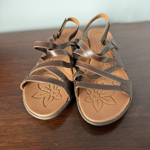 BOC Born concept Sandals Womens 9M Altheda Criss Cross Strappy Brown Comfort - Picture 4 of 8